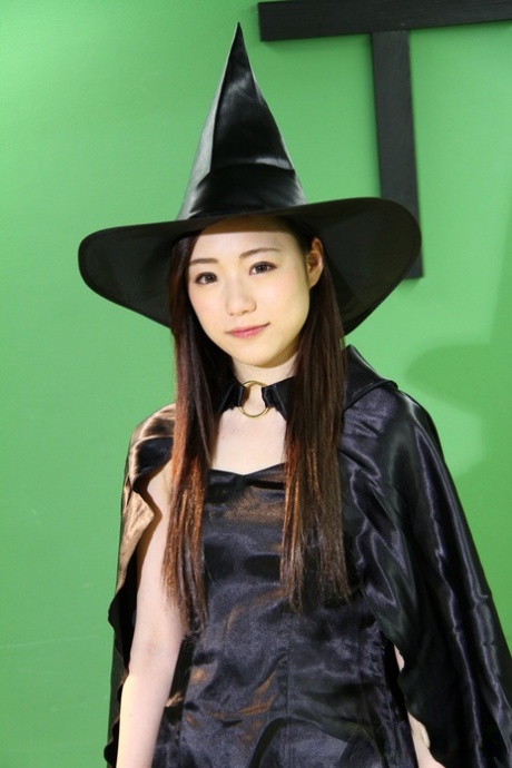 Japanese chicks practice the dark arts while wearing cosplay outfits