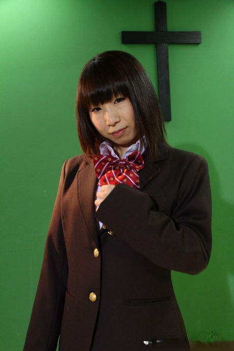 Japanese chicks practice the dark arts while wearing cosplay outfits