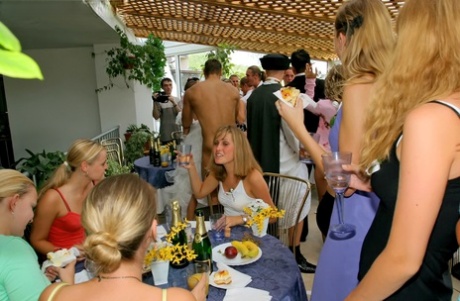 Swinging couple tie the knot and have group sex for their reception
