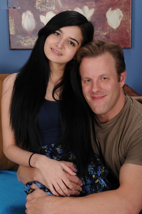 Dark haired college girl Zoey Kush parks her tight cunt on cock after oral sex