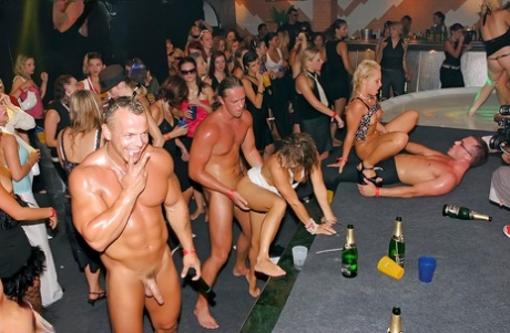 Salacious european cock-hunters getting dirty at the wild sex party