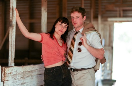 Amateur country girls Laney & Lucinda have a hot threesome in the barn