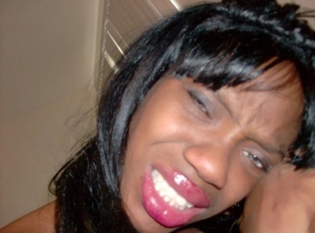 Dirty ebony amateur rubs her juicy tits and black pussy in a compilation